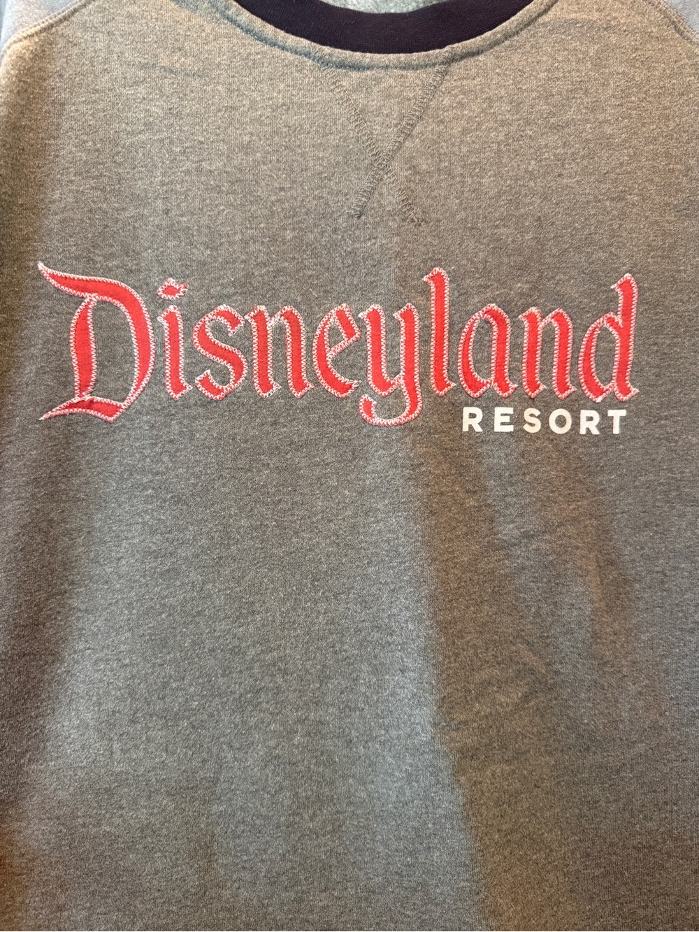 Disney Parks Navy and Gray Crewneck Sweatshirt